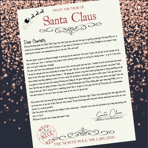 Personalised North Pole Letter & Certificate